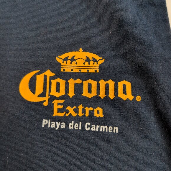 Corona Extra Men's Navy Blue Tank Top Logo and Beer Graphic Print, Size Medium - Picture 3 of 6
